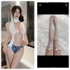 Ropa interior sexy nueva transfronteriza cuatro estaciones tejido hueco sin mangas ajustado casual color liso suéter sexy tentación