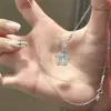 2026 Nuevo Modelo de Collar Versátil de Lujo Ligero Corazón del Océano con un Toque Elegante, Regalo Perfecto para Novia o Amiga, Cadena para Clavícula con un Toque de Alta Gama