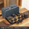 Set de Té Kung Fu de Viaje de Arena Púrpura Set Pequeño Bolsa Portátil Tetera Simple para el Hogar Regalo para Exteriores Logo
