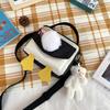 Bolsa de Hombro para Mujer de Dibujos Animados Linda Trasera de Patito Bolsa Cruzada Estudiante Nylon Casual Pequeña Bolsa Cuadrada