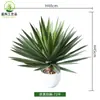 Sisal Sintético Decoración Suave para Interiores Paisajismo Planta Verde Artificial Hojas de Agave Hojas de Plástico al Tacto Planta Falsa Agave