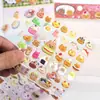 Pegatinas de Espuma Comida de Postre Oso Brillante Pegatinas de Recompensa para Niños Animalitos Lindos de Dibujos Animados Pegatinas de Decoración para Diario