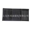 Cartera plegable de tela Oxford 600D de tres pliegues con logotipo serigrafiado, cartera plegable negra duradera de tres pliegues