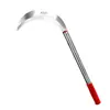 Hoz afilada de acero inoxidable para cosecha con hoja extendida para cortar hierba, cuchillo curvo de exterior, herramienta agrícola duradera