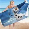 Toalla de Playa Serie Frozen, Toalla Cuadrada Versátil de Doble Cara de Forro Polar de Fibra Ultrafina para Natación y Baño