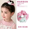 Goma de pelo grande estilo coreano con estampado floral y lazo, adecuada para un moño estilo universitario, realza el volumen del cabello, accesorio para el cabello