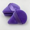 Puff de Pó de Veludo Cristal Super Macio Veludo Flocado Dupla Face Mini Triangular Redondo em Forma de Coração Maquiagem Pó de Mel Puff para Pó Seco