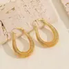 Moda Europea y Americana 2025 Estilo Caliente Estilo de Lujo Accesible Pendientes de Acero de Titanio para Mujer Primavera Pendientes de Acero Inoxidable en Forma de U Joyería al por Mayor