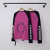 La camiseta de manga larga con estampado sánscrito y patchwork CH Chrome Hearts 26SS, nueva para primavera-verano, es un éxito en el comercio exterior transfronterizo al por mayor.