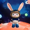 Boneco Coelho Espacial Guerreiro Estilo Desenho Animado Fibra de Vidro Escultura Figura Desenho Animado Decoração de Casa Tendência