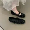 Zapatos Mary Jane Estilo Hada Suave para Mujer, Novedad Otoño 2026 Versátiles de Punta Cuadrada con Lazo Planos de Punta Baja