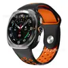 Para Samsung Watch Ultra Agujero Redondo Correa de Silicona Bicolor Galaxy 47mm Correa de Reloj Deportiva Anti-Hebilla