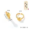 Anillo Abierto de Piña con Diamante Incrustado de Oro Arena de Alta Retención de Color Diseño de Nicho Anillo Retro Versátil de Joyería DIY de la Dinastía Tang