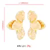 E13700 Joyería de Exportación Moda Europea y Americana Estilo Festivo Aretes de Flor Únicos Exagerados Aretes y Accesorios para Orejas de Gama Alta