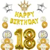 Venta Caliente Transfronteriza Set de Globos para Cumpleaños 18/21/30/40/50/60 años Globo de Película de Aluminio de 40 pulgadas Decoración para Fiesta de Cumpleaños