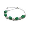 Pulseira de Calcedônia Verde Natural Guan Yu Contas de Ágata de Gelo Fábrica de Joias Atacado Dropshipping S2102804