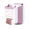 Cubo de basura de cocina sin taladro, Contenedor de basura para colgar en la puerta del gabinete de la pared, Contenedor de almacenamiento plegable para el inodoro, Gran capacidad para uso doméstico
