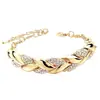 Pulsera de Hoja de Oro de 18K Tiliani Joyería Popular Transfronteriza Joyería de Moda Europea y Americana Pulsera para Mujer Incrustada de Diamantes