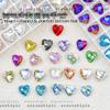 Livro vermelho pequeno trombeta coração de pêssego formato pontudo fundo plano Diamante de Cristal Japonês amor vidro Diamante DIY celular unha bastão diamante atacado