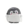 Bolsa de almacenamiento linda de pingüino de peluche para niñas, bolsa simple y portátil para auriculares, monedero colgante para monedas de estudiante