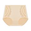 # 1903 # Ropa interior sin costuras de seda de hielo de cintura alta para mujer, control de abdomen, entrepierna de algodón 7A antibacteriano, talla grande, alta elasticidad, calzones moldeadores ligeros para mujer