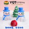 Adornos Navideños Miniatura de Resina DIY Lindo Muñeco de Nieve Estéreo Juguetes para Casa de Juegos Pegamento Crema Accesorios para Carcasa de Teléfono Móvil-Y4