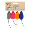 Juguetes de Peluche Creativos Nuevos para Gatos, Ratones con 4 Bolas Sonrientes y Sonido, 4 Piezas por Tarjeta, Juguetes Divertidos para Gatos