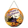 Placa de Madeira de Gato Engraçado para Halloween Transfronteiriça Estilo Americano Abóbora Gato Preto Decoração Atmosfera Festiva Artesanato