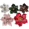 Magnólias de Natal Flores Artificiais Rosa Vermelho Verde Veludo de Alta Qualidade Flores Decorativas de Natal Atacado Transfronteiriço Amazon