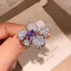 Anillo abierto de estrella de circonita, personalizado, simple, elegante, adecuado para ir al trabajo, anillo para el dedo índice, vintage, nicho, sensación de alta gama, joyería al por mayor
