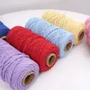Corda de Poliéster-Algodão Monocromática 4mm Corda Trançada Artesanato DIY para Joias Pingente de Corda de Algodão Artesanato de Tecelagem Chaveiro 48 Cores