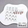 Yueji Novo Hot-selling Francês Nail Art Adesivos Multi-radiano Francês Gradiente Adesivos de Unhas 12 Correspondência de Cores DIY