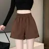 Fotos reales, grandes cantidades en stock. Nuevos shorts de pierna ancha línea A para mujer de otoño, 202 pantalones ajustados de cintura alta estilo coreano