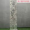 Cortina de accesorios para bodas, estante de aros, lentejuelas, perlas, corona de hierro redonda, poste de escenario de plomo, estante telescópico