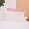 Bolsa de Empaque de Alimentos Transparente Rosa, Bolsa de Almacenamiento Personalizada, Bolsa Selladora de Alimentos de Peva con Cierre de Cremallera y Característica de Auto-Sellado
