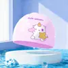Touca de Silicone para Natação Infantil, Proteção para Ouvidos, Impermeável, Não Apertada, Silicone para Cabelo Longo Confortável, Touca Cartoon para Meninas e Meninos, Touca Cartoon Profissional para Bebês