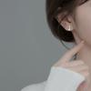 Pendientes Nalan de plata S925, estilo coreano, sencillos y bonitos con forma de jirafa, elegantes y dulces pendientes navideños M00266