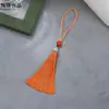 8cm Borla de Contas Linglong Poliéster Nó Chinês Traje Hanfu Pingente de Bolsa Tampa de Metal Marcador Pequeno Pingente