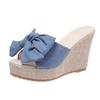 Zapatillas de plataforma para mujer, verano 2023, nuevas zapatillas de moda, zapatillas de cuña playeras con flores.