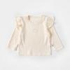 Ropa para Bebé Multicolor Camiseta Base Bordada con Corazones Camiseta de Manga Larga Versátil para Primavera y Otoño Top Elegante