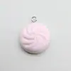 Chaveiro Brincadeira de Comida Simulação Nova Transfronteiriça Pão no Vapor Bolo Arco-Íris Brincos Acessórios de Resina DIY Feitos à Mão