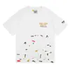 Tienda por Departamentos de Marca Europea y Americana de Moda Transfronteriza Estampado de Tinta Graffiti High Street Casual Camiseta de Manga Corta para Hombre y Mujer