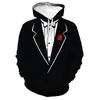 AliExpress Amazon transfronterizo traje creativo 3D cuello estampado digital sudadera con capucha sudadera con capucha sudadera de pareja en stock