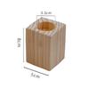 Portavelas Cuadrado de Madera Transfronterizo Decoraciones de Escritorio para Estudio Taza de Velas de Tronco Boda Navidad