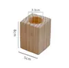 Portavelas Cuadrado de Madera Transfronterizo Decoraciones de Escritorio para Estudio Taza de Velas de Tronco Boda Navidad