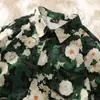 Camisa Floral Pintura a Óleo Vintage para Homens e Mulheres, Solta e Bonita Estilo Hong Kong Ins Casal Camisa Floral Estilo Havaiano