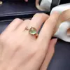 Venta al por Mayor de Fábrica Anillo de Prehnita Natural Superficie Piedra Nudista Redondo Ojo de Carne Limpio Joyería Gema de Color con Piedra Comercio Electrónico Venta Caliente