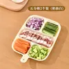 Plato de Preparación, Plato de Sabor para Hot Pot, Salsa para Dipear, Cebolla, Jengibre y Ajo Plato de Guarnición de Cocina, Plato de Almacenamiento Multifuncional con Compartimentos para Snacks de Frutas