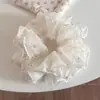 Tecido de Renda Flor de Cerejeira da Primavera Anel de Cabelo Intestino Grosso Dupla Camada Estilo Doce Fresco Estilo Mori Acessórios de Cabelo para Meninas
