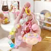 Mini Cabeza de Perro de Acrílico Lilith Llavero de Arena Líquida Muñeca Linda Colgante Destellante Llavero de Regalo